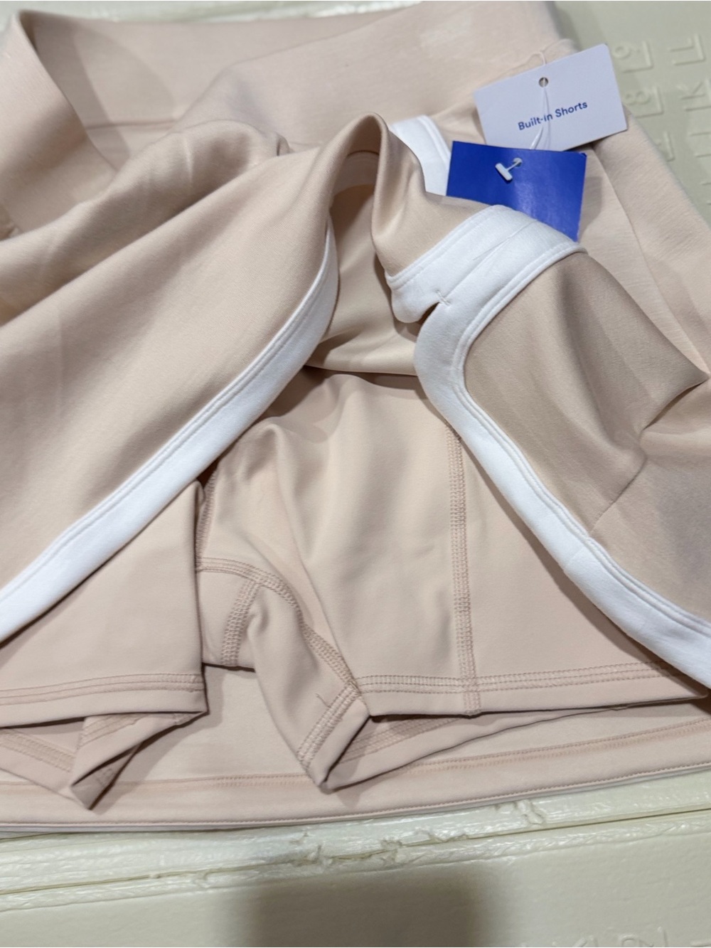 JoyLab Blush Pink Athletic Skort with White Trim - Picture 2 of 3